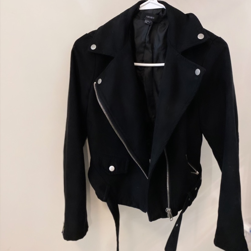 Black Suede Biker Jacket